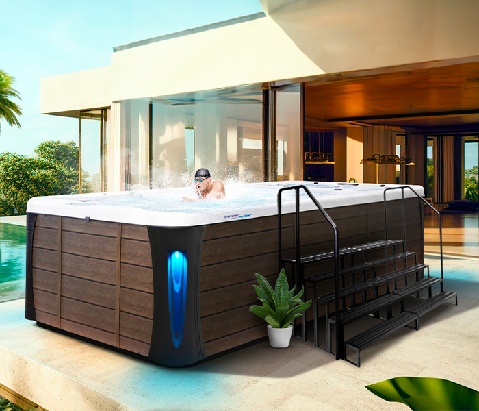 Calspas hot tub being used in a family setting - Naperville